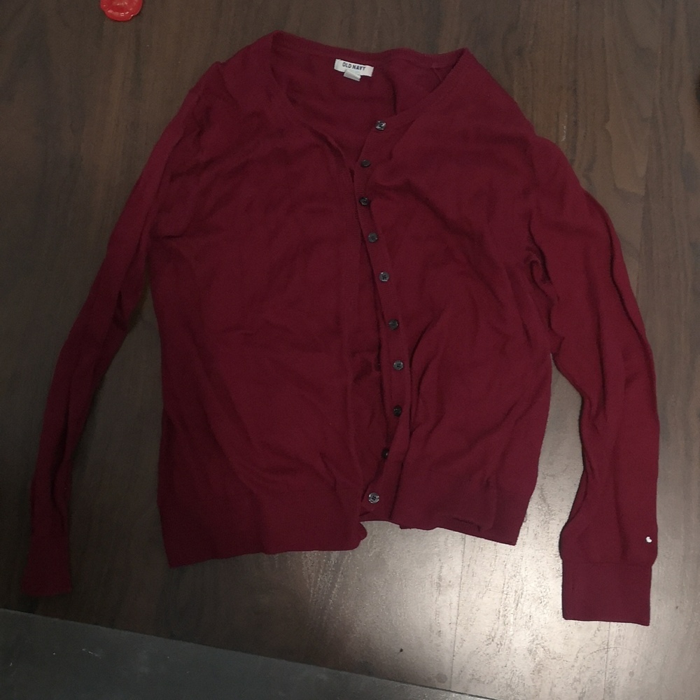 XL Burgundy/Maroon Cardigan
